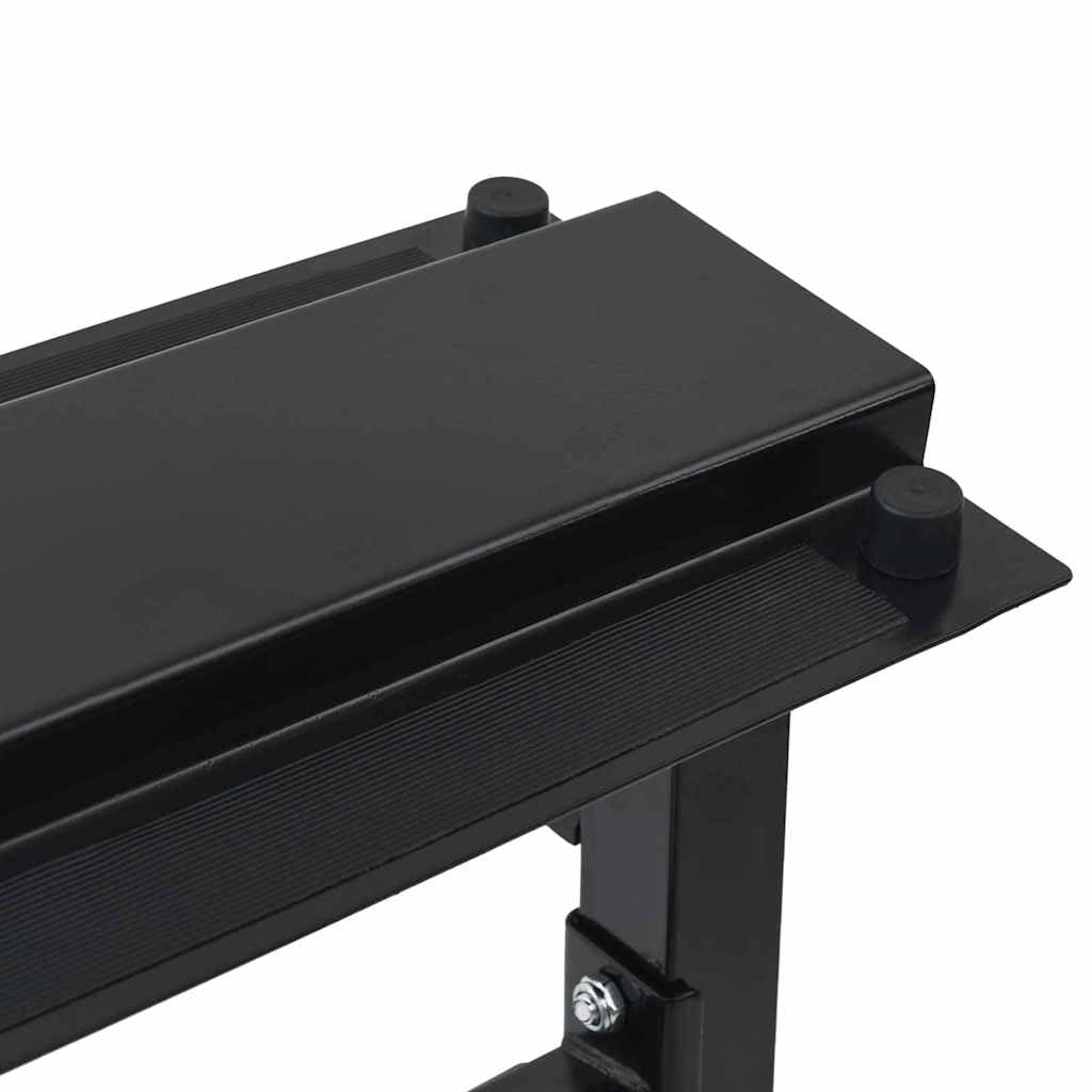 Hantel Rack Schwarz 99 x 45 x 95,5 cm aus pulverbeschichtetem Stahl, ideal für Homegym, Fitnessgerät, Kraftstation, platzsparendes Trainingsgerät, belastbar bis 300 kg