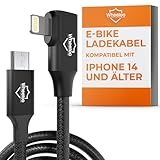 Wheeloo Ebike Ladekabel kompatibel mit iPhone I Micro USB auf Lightning Stecker I zB. für Bosch, Yamaha, Impulse, Giant E-Bike Display I Mikro USB Kabel mit OTG Funktion für E Bike Navigation I