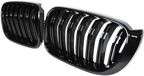 フォグランプハウジンググリル 用のBMW用 グロスブラックレーシング フロントバンパーグリル 1ペア(Gloss Black)