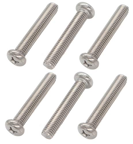 binifiMux 6pcs M8 x 45mm Pan Head Phillips Drive Machine Screws 304 Stainless Steel for Samsung TV Serials Wall Mounted