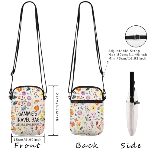 WCGXKO Gammie Crossbody Bag Gammie Travel Bag Mother’s Day Gift Best Gammie Ever Gift for Gammie Grandma2