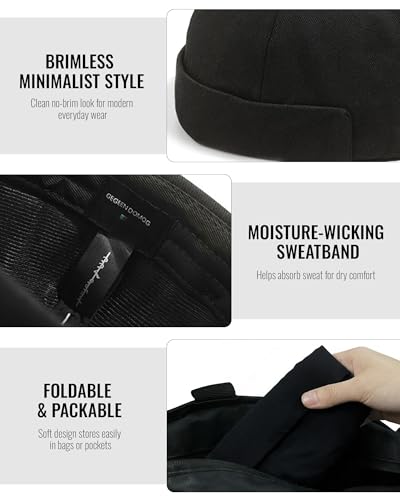 Image of CLAPE Watch Cap Work Beanie Corduroy Docker Leon Brimless Hat Rolled Cuff Harbour Hat