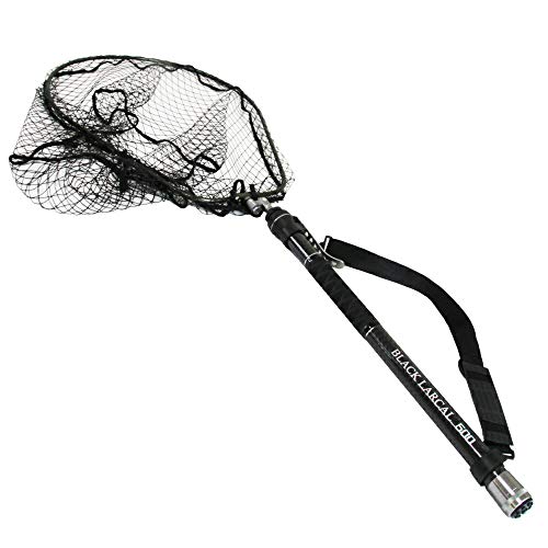 Gokuspe ショアソルト専用 ステー付き カーボン ランディングネット セット BLACK LARCAL 5M/5.5M/6M + ランディングネットL + タモジョイント 3点セット