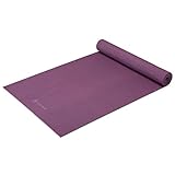 Gaiam Yoga Mat Premium Solid Color Non Slip Exercise & Fitness Mat for All Types of Yoga, Pilates & Floor Workouts, Sugar Beet, 5mm (05-64029)