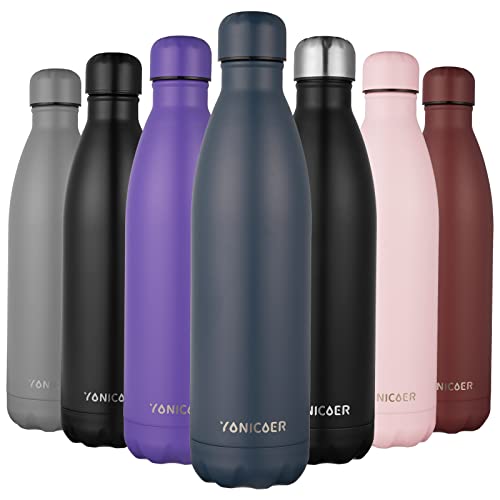 Insulated Water Bottle,Yonicoer 25Oz Double Walled Stainless Steel Metal Water Bottles, Vacuum Thermo Flasks For Daily Use, Sports, Gym, Travel,School #TOP9