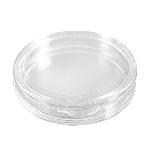 BYCUFF 10 pzs Caja de Monedas de plastico Transparente Redonda pequena 38mm