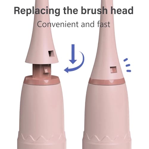 Image of Obvie Sonic Electric Kids Toothbrush with 4 Brushing Modes, 19000 Strokes per minute, IPX7 Waterproof, Soft Nylon Bristles, Rechargeable Battery, Electric Power Tooth Brush, 3 Heads (Pink)