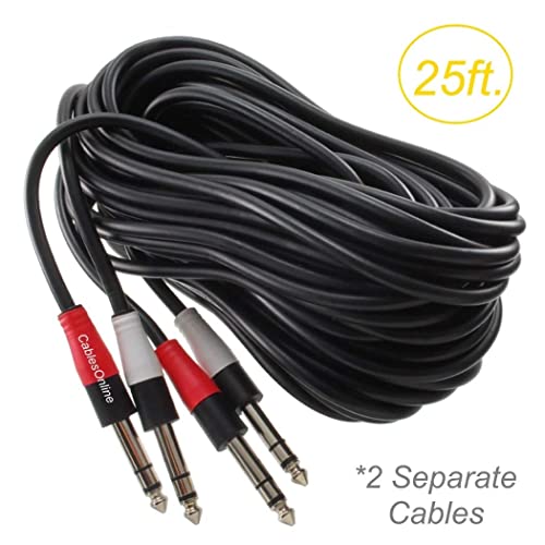 CablesOnline, 25ft Dual 1/4" Stereo TRS Cable Audio miniatura 4