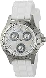 Invicta Women's 'Speedway' Quartz Stainless Steel and Silicone Casual Watch, Color:White (Model: 21972)