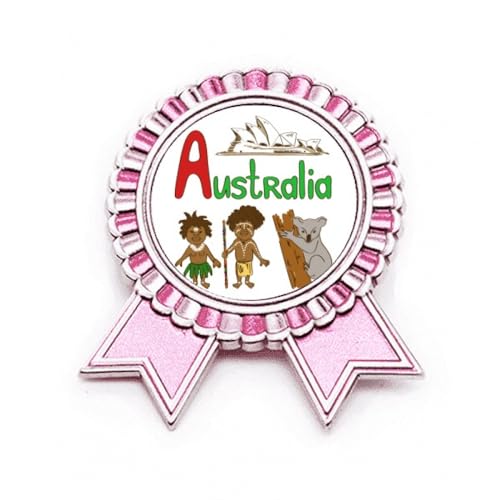 Broche rose symbole national Australie métal M bijou finition soignée