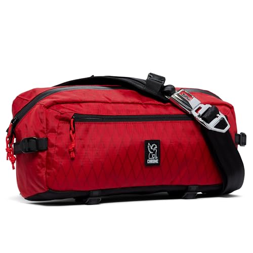 Chrome Industries Kadet Sling Messenger Bag – Crossbody Backpack for Women and Men w/Quick Release Buckle – Red X