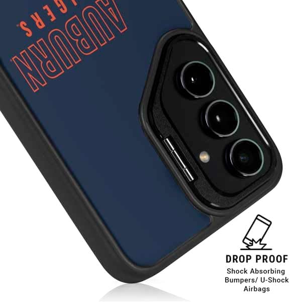 Skinit Kickstand Phone Case Compatible with Galaxy S25 Plus - Officially Licensed Auburn University Tigers Outline Design