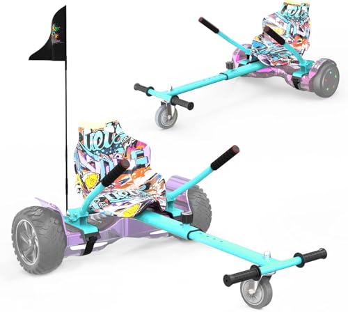 RCB Hoverboard Sitz, Go-Kart Zubehör für Hoverboards, Hoverboard mit Sitz passend für Aller 6.5'-10' Zwei Runden Self Balancing Scooter, Hoverkart für Erwachsene und Kinder