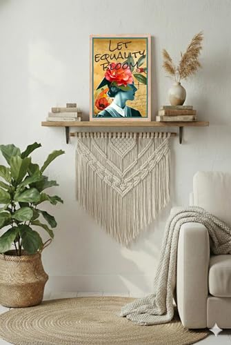 Image of BLINKART Wiliam Moris Aesthetic Modern Art Walls With Frame | Natural Wood Texture | Living Room Bedroom Office Wall Decoration | Poster Home Decor Frames Wall Bedroom | 12x8 Inches(D342)