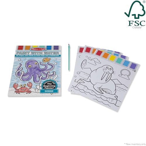 Image of Melissa & Doug Paint With Water Activity Book - Ocean (20 Pages) (Pack of 2)