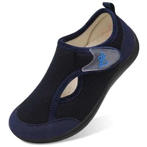 LeIsfIt Womens Slippers Wide Diabetic Shoes Adjustable Walking Shoes Arthritis Edema House Shoes Indoor Outdoor Slippers