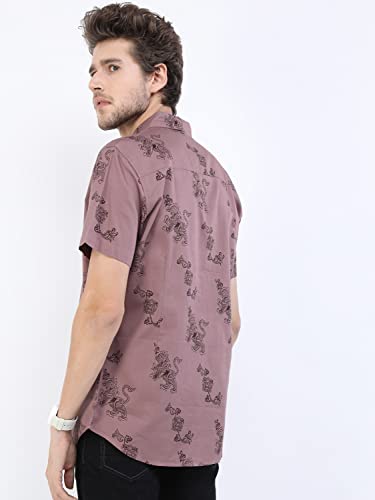 Image of KETCH Men Slim Fit Printed Half Sleeve Shirt