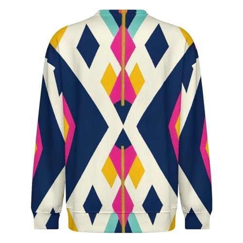 MoBlinko Sweaters for Men Orange White Splash Mens Crewneck Sweater Long Sleeve Lightweight Pullover3