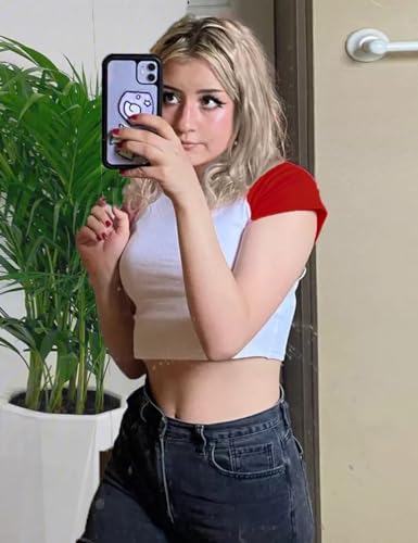 Lancifolium Trending Y2k 2000s Raglan Sleeve Cute Egirl Crop Tops Women Summer Knit Ribbed Cropped T Shirts for Teen Girls3