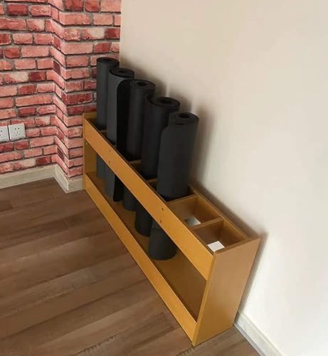 Tapis de yoga encombrant ? Solution rangement en bois 7 places - 3