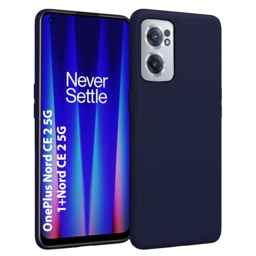 Image of LIRAMARK Liquid Silicone Soft Back Cover Case for OnePlus Nord CE 2 5G / 1+Nord CE 2 5G (Midnight Blue)