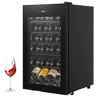 Wine Cooler Refrigerator - Freestanding Compressor Wine Chiller with Digital Temperature Control, Glass Door, Adjustable Shelves, Quiet Operation, and Versatile Beverage Storage