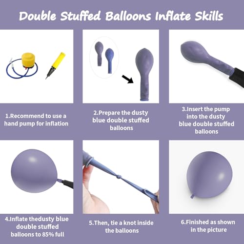Image of 108Pcs Double Stuffed Lavender Balloon Garland Arch Kit
