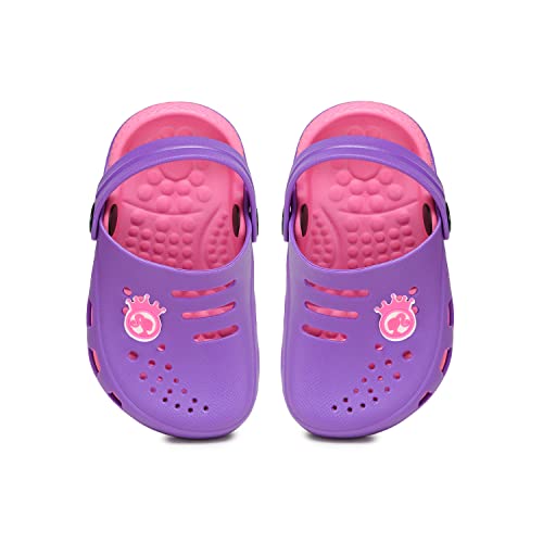 Image of toothless Barbie Kids Girls Purple /Pink Clogs