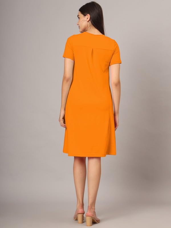 Image of Women's A-Line Cotton Midi Dress