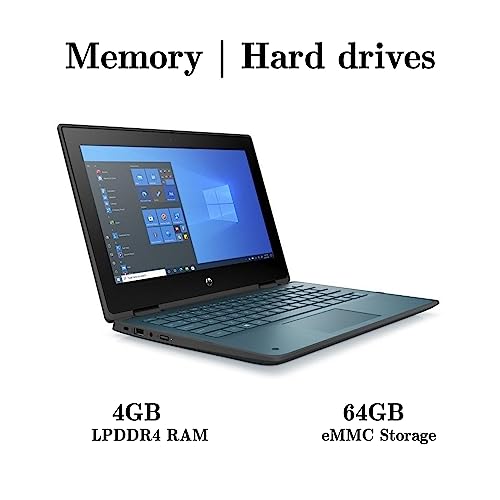 HP-2022-ProBook-x360-116-HD-Touchscreen-2-in-1-Laptop-Intel-Celeron-N5100-4GB-LPDDR4-RAM-64GB-eMMC-Storage-HD-Webcam-Windows-10-Pro-Black-32GB-Snow-Bell-USB-Card
