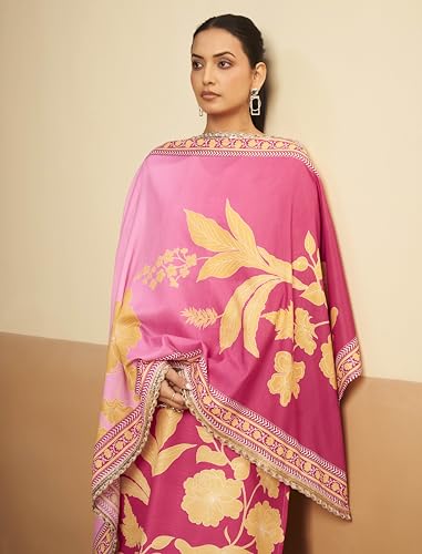 Ensemble kurta sans manches rose vêtement ethnique confortable 4XL - 5