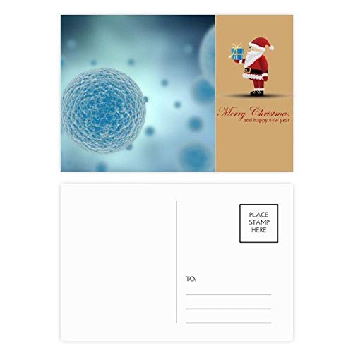 Cartes postales microcosmiques Père Noël Creature Science Bioplast de collection