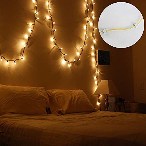 Strip Light Mounting Clips Manyee Adhesive Cable Clips Strip Light Holder Bracket 100Pcs Clamps Wire Management Cord Organizer For 10Mm(3/8") Wide Strip Light Car Wire Ties Office Home #TOP2