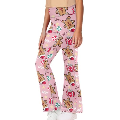 Image of Girls Flare Leggings Cute Bell Bottoms for Teen Girls Wide Leg Sweatpants for 5-14 T