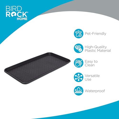 INTERNET'S BEST Waterproof Multi-Purpose Plastic Shoe Tray Boot Mat for Entryway, Dorm Room, Indoor Outdoor, Large Mud Pan, Utility Mat, Weather