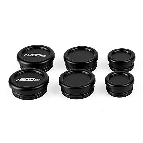 Oldbones 6PCS Motorrad Rahmen Endkappen Blindstopfen Motorrad für Z900RS 2018 2019 in Schwarz
