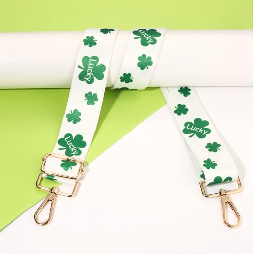 Image of St.Patrick's Day Purse Strap Replacement Lucky Green Shamrock Crossbody Shoulder Bag Straps Irish Party Favors Gift