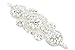 Hochzeitsapplikation Gürtel Kristall Silber-002 Strass Applikation für Braut Hochzeitskleid Diamante Brautgürtel Damen Strassgürtel Braut Schärpe mit Band