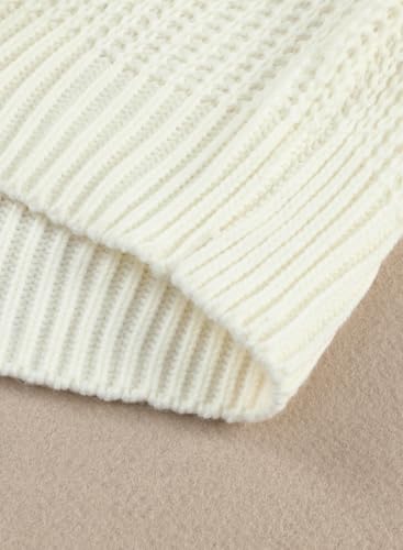 Image of Dokotoo Womens Sweaters 2026 Crewneck Cute Elegant Soft Long Sleeve Hollow Cable Knit Pullover Tops
