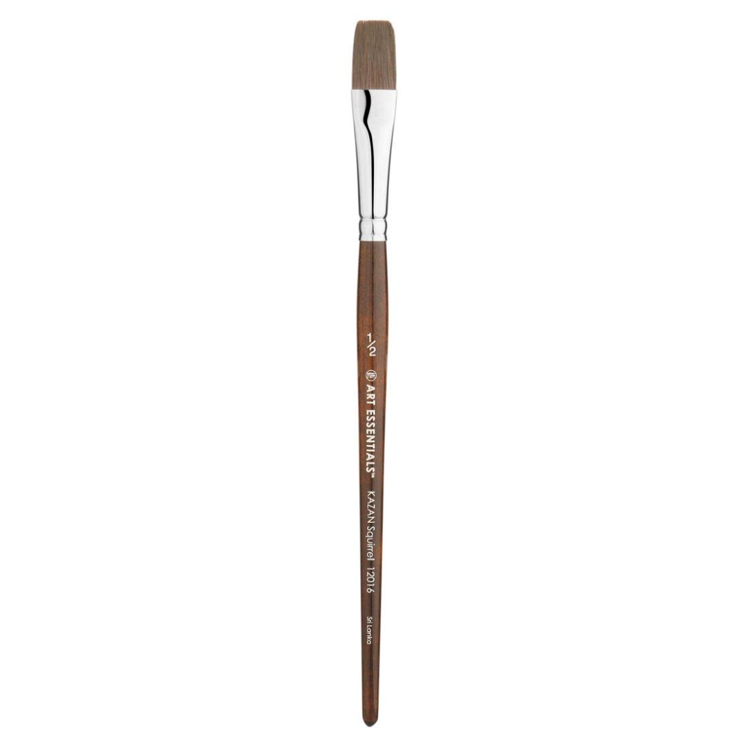 Art Essentials Kazan Synthetic Squirrel Hair Brush for Watercolour, Gouache and Ink - Series 12016 - Flat - Short Handle - Size: 1/2 inch, with Maximum Colour Holding Capacity & Line Retention (B088QYMLKK) Amazon Price History, Amazon Price Tracker