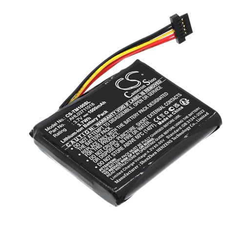 TECHTEK Batería 1000mAh Compatible con [Tomtom] 4CS0.002.01, Go 1000, Go 1000 Live, 1005, 2405M, 2405T, Live Regional, 1005, 2050, 2050 Worl FBA