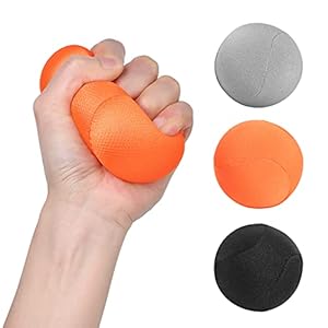 WD&CD Knijpballen 3-delig set, handtherapieballen, handtrainer vingertrainer voor drukverlichting, versterking van hand en vinger en verlicht gewrichtspijn