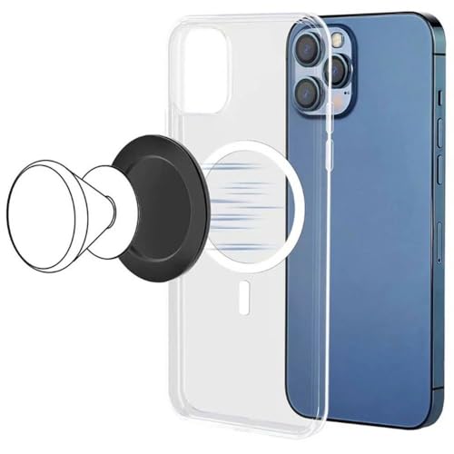 MagSafe プレート マグセーフ リング マグネット ベース ワイヤレス充電 透明 クリア シンプル スマホグリップ用 スマホリング用 スマホスタンド用 スマホアクセサリー(ホワイト)