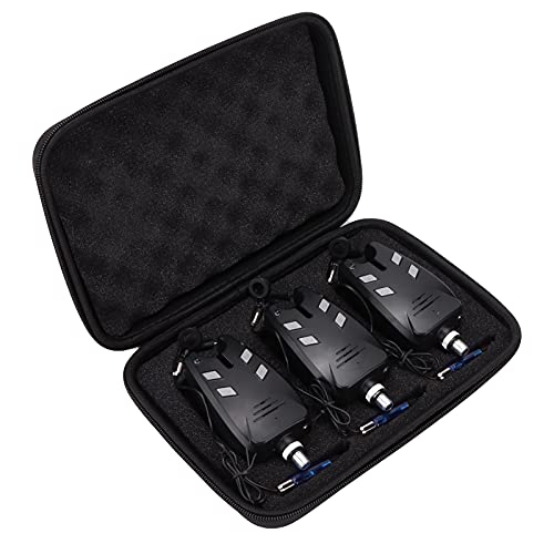 Electric LED Electric Fishing Bite Alarm with Broadband Speaker for Night Carp Fishing, 3 Alarms in Storage Box