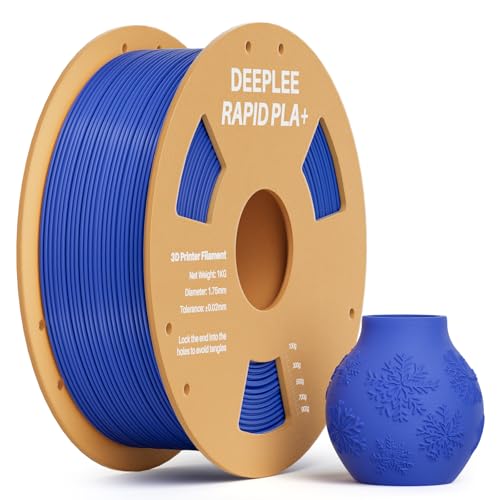 Image of Rapid PLA Plus Filament 1.75mm, High Speed 3D Printer Filament Up to 600mm /s, PLA+ Filament Dimensional Accuracy + /- 0.02 mm Fits Most FDM 3D Printer, Cardboard Spool Blue 1kg