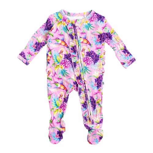 Image of Bums & Roses Baby Footie | Made with Soft Spandex and Bamboo Viscose | Two-way Zipper for Easy Change | Hum Away With Me, 3-6M