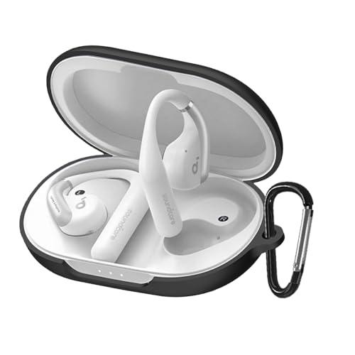 YAODLE For Anker Soundcore AeroFit �p �P�[�X �J�o�[ AeroFit�p�ی�J�o�[ �ی�P�[�X �V���R���P�[�X �����[�d�\ �S�ʕی� �����h�~ �L�Y�h�~ �ϏՌ� �h�o �y�� ���[ �J���r�i�t��(�u���b�N)