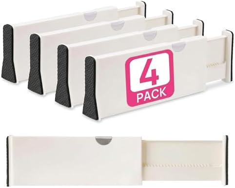 4 Adjustable Drawer Dividers, ...