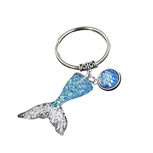 Preisvergleich Produktbild LAMEIDA Schlüsselanhänger für Frauen Schlüsselanhänger Bunte Meerjungfrau Schlüsselanhänger für Handys Tasche Auto Geschenk Dekoration 1 Stücke size 3.2 * 4.5cm