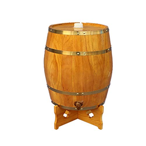 Barril de vino de madera, barricas verticales de roble, barriles de vino de roble vintage, adecuados para decoración de bares o para almacenar cerveza, vino tinto, brandy, tequila, miel acética, etc